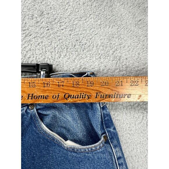 Carhartt Jeans Mens 40X32 Blue Relaxed Fit Straight Leg 5 Pocket Logo Denim Pant - Picture 6 of 7